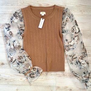 NWT Anthropologie Floral Blouse